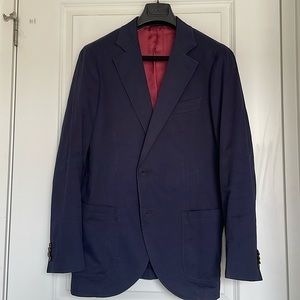 Spier and Mackay Navy Sportcoat—Cotton 42r